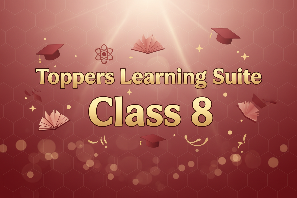 Toppers Learning Suite for Class 8 online study materials and AI coach interface