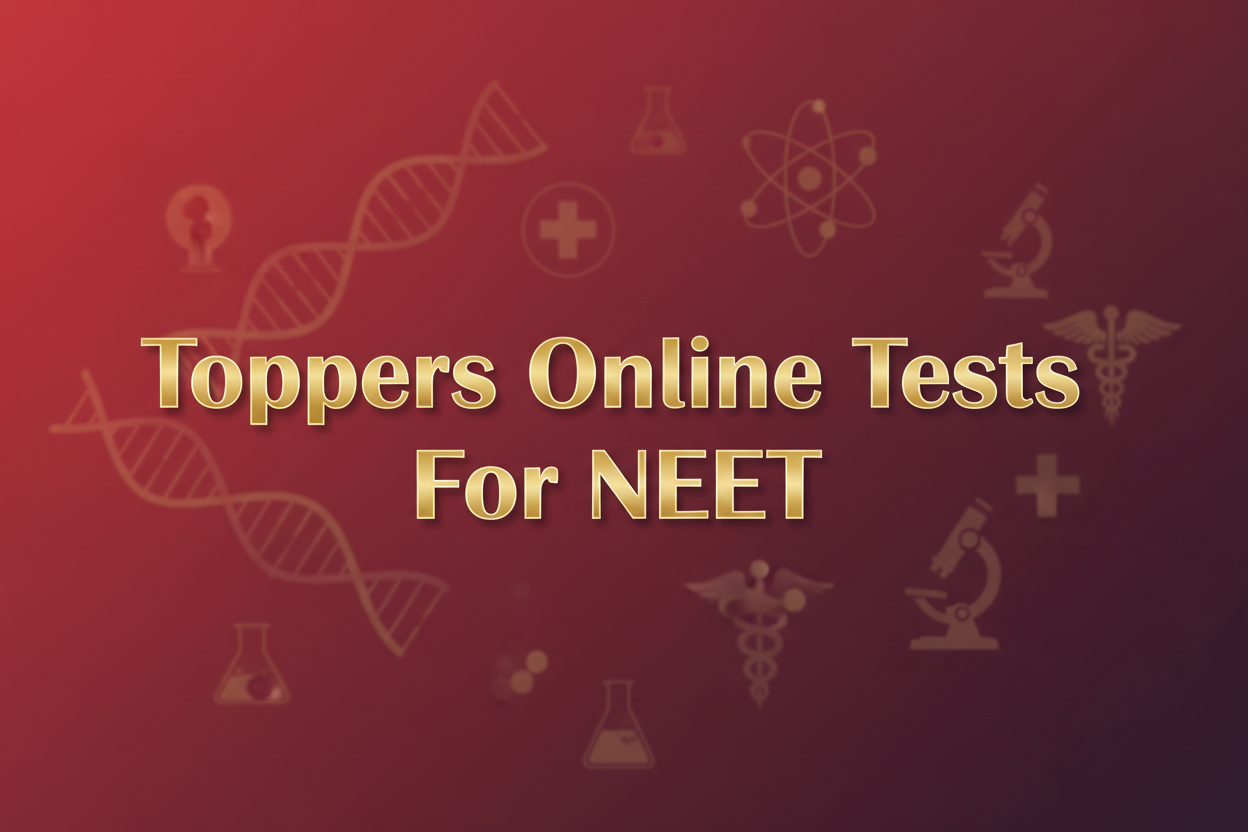Toppers Online Tests for NEET cover chapter, module, and All India tests for exam preparation and confidence building